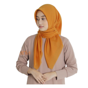 Kerudung Jilbab Hijab Segi Empat Ansania - SAUDIA Rawis Origial - Kuning Emas (salin)